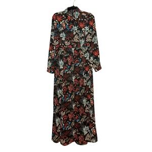 Romantic Whimsigoth Maxi Dress Women Sz Small Fairycore Cottagecore Noir Witchy